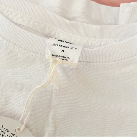 Everybody.World Smiley Face Boxy Trash Cotton Cropped Graphic T-Shirt Medium - Picture 4 of 5